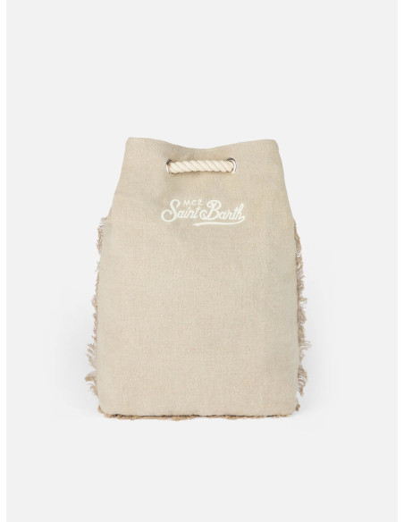 Saint Barth Zaino in lino beige da barca