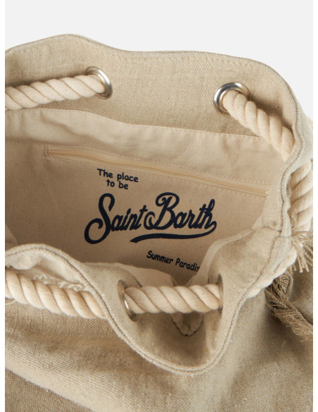 Saint Barth Zaino in lino beige da barca