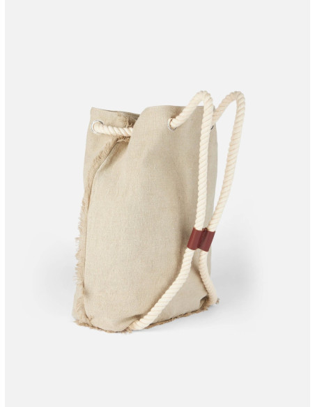 Saint Barth Zaino in lino beige da barca