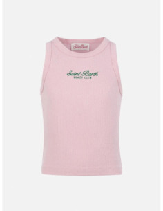 Saint Barth Ada Canotta In Cotone Rosa