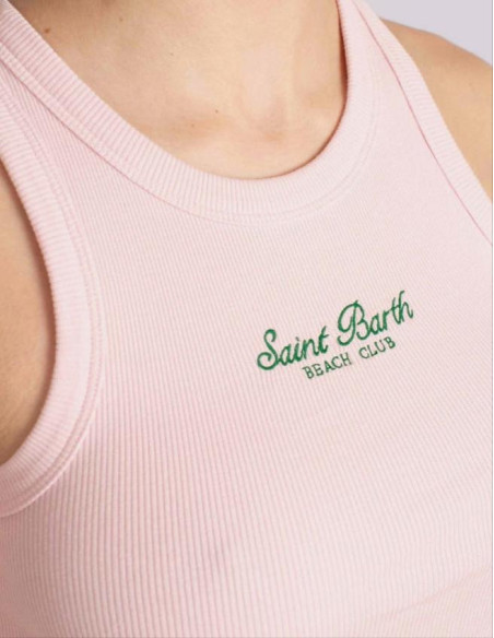 Saint Barth Ada Canotta In Cotone Rosa