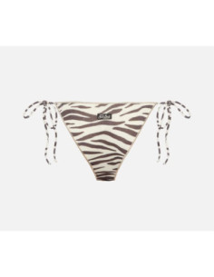 Saint Barth Marielle Slip Mare Classico In Lurex Con Stampa Zebrata 2