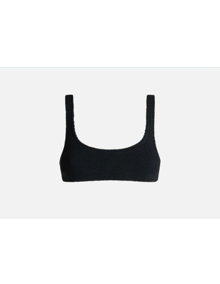 Saint Barth Bralette Classica Crinkle Naima Nera
