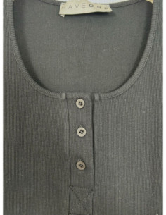 Haveone T-shirt Polo A Costine Nera 2
