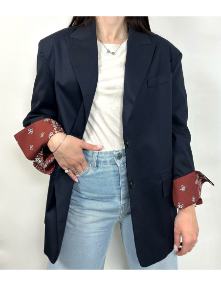 Vicolo Blazer Dettaglio Fantasia Bandana