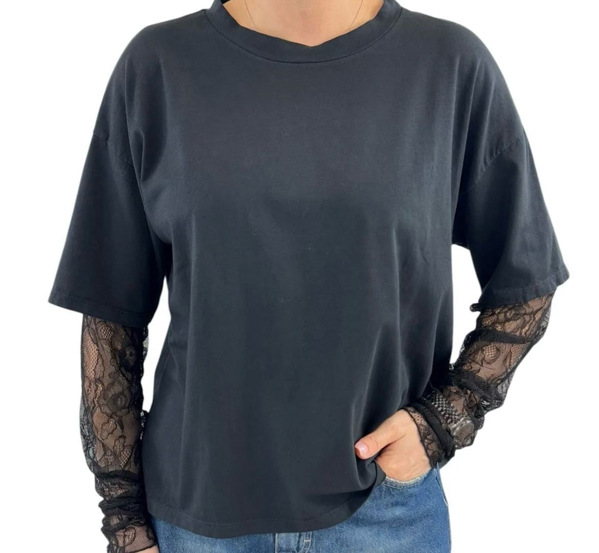Susy Mix T-Shirt Con Maniche In Pizzo 
11073