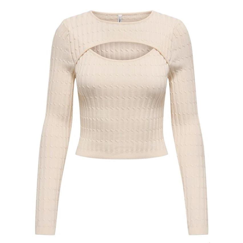 Only Maglia A Coste Crop