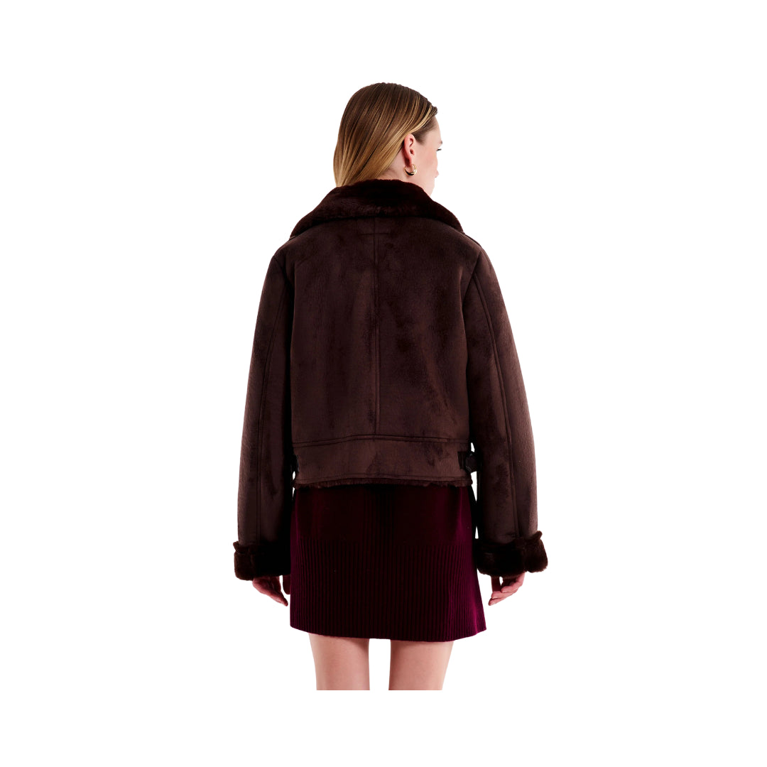 Giubbotto Cropped Effetto Scamosciato

 TF0090