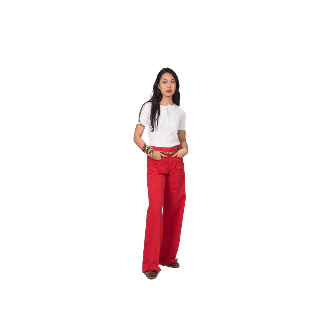 Tensione In T-Shirt Serafino a Costine Bianco Ottico 
21006