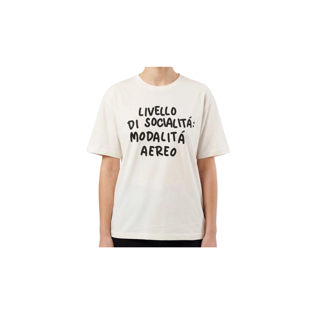 T-shirt relaxed fit con maxi stampa Livello di socialità

263151/128