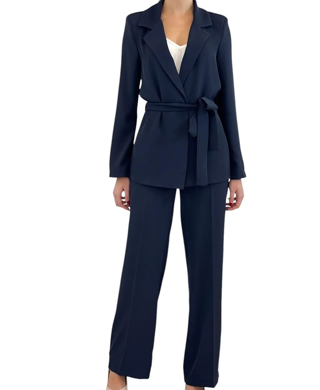 Susy Mix Completo Giacca Con Fiocco E Pantalone A Palazzo