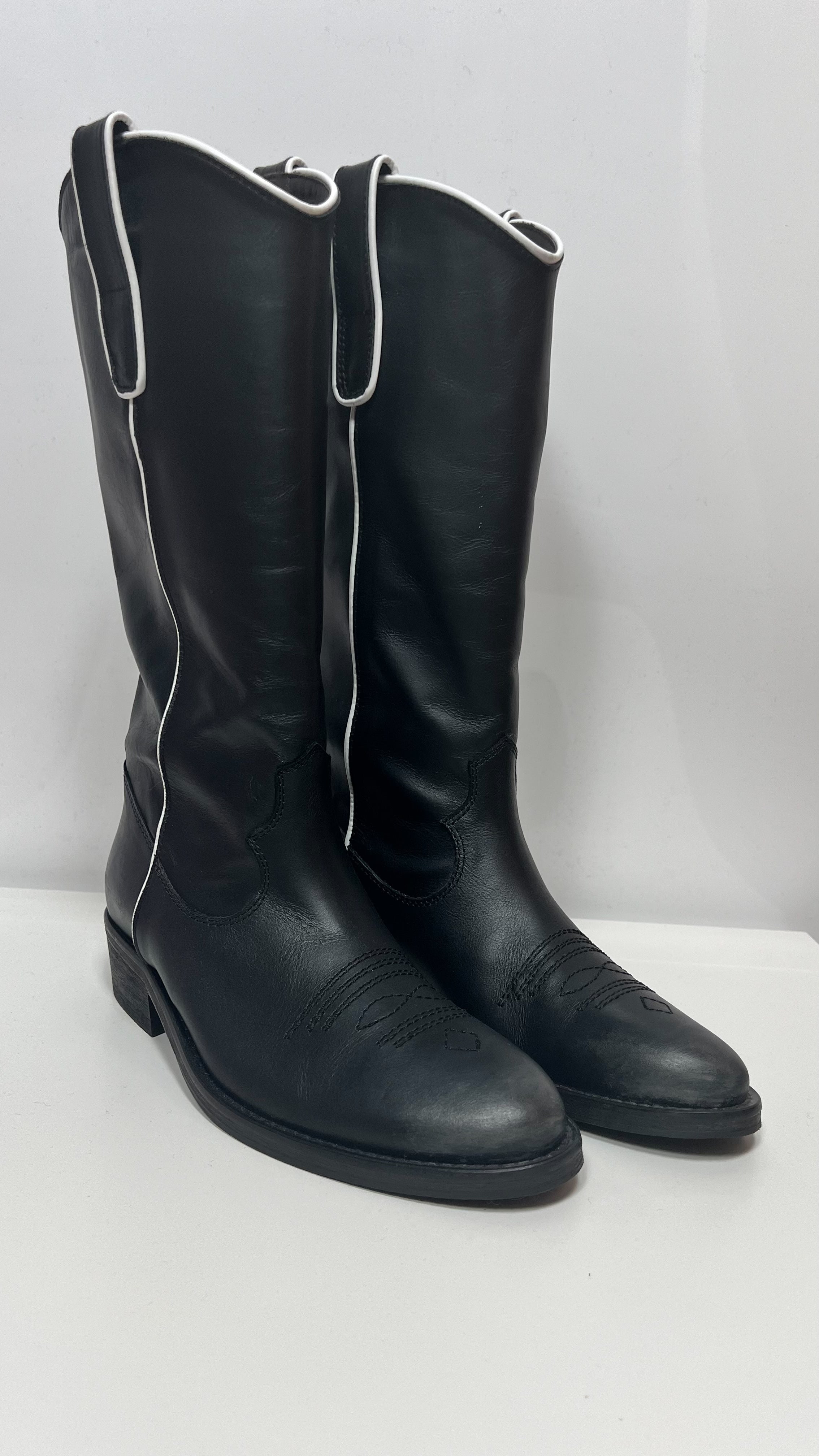 Via Roma 15 Stivali Modello Texano In Pelle