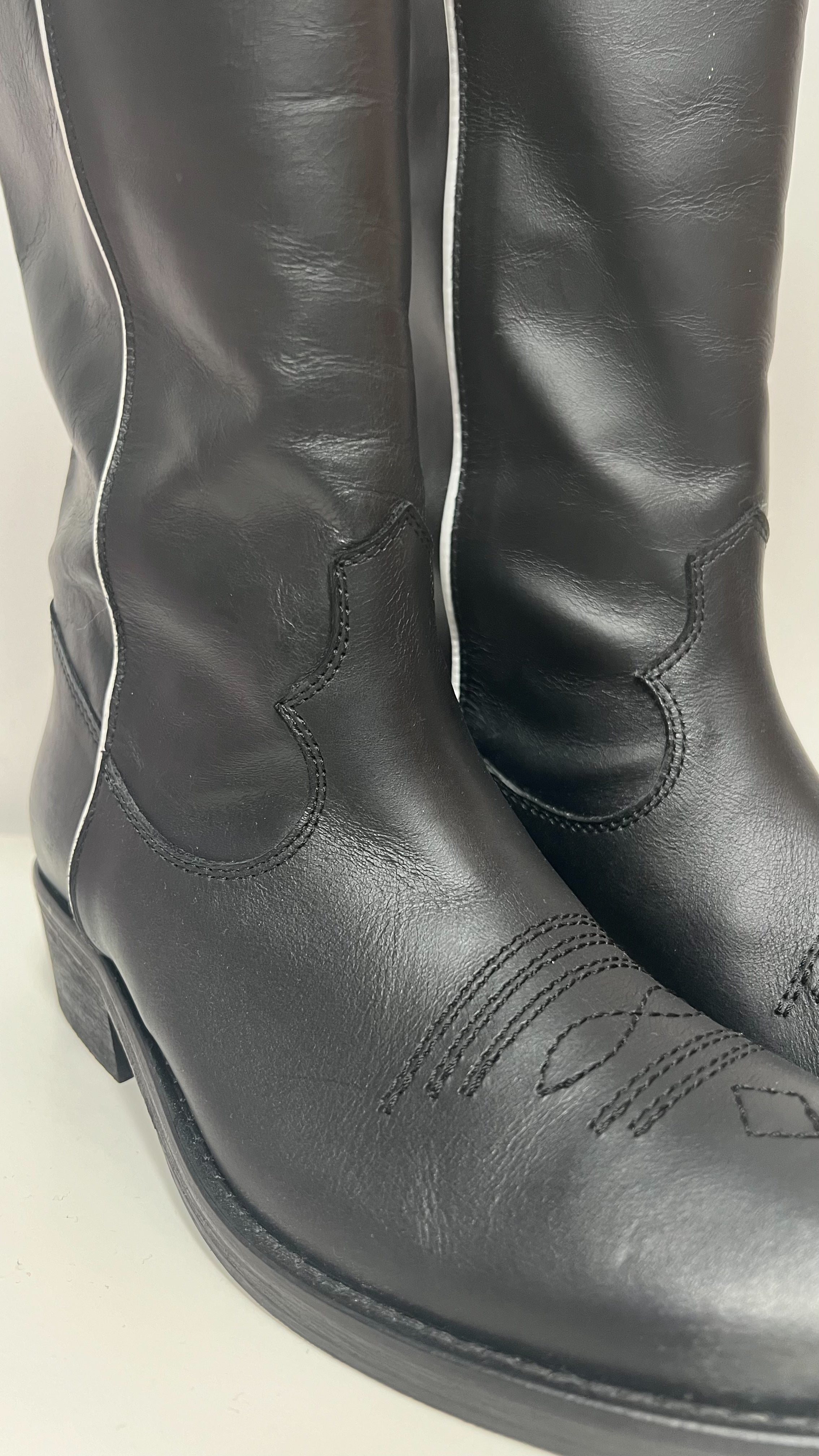 Via Roma 15 Stivali Modello Texano In Pelle