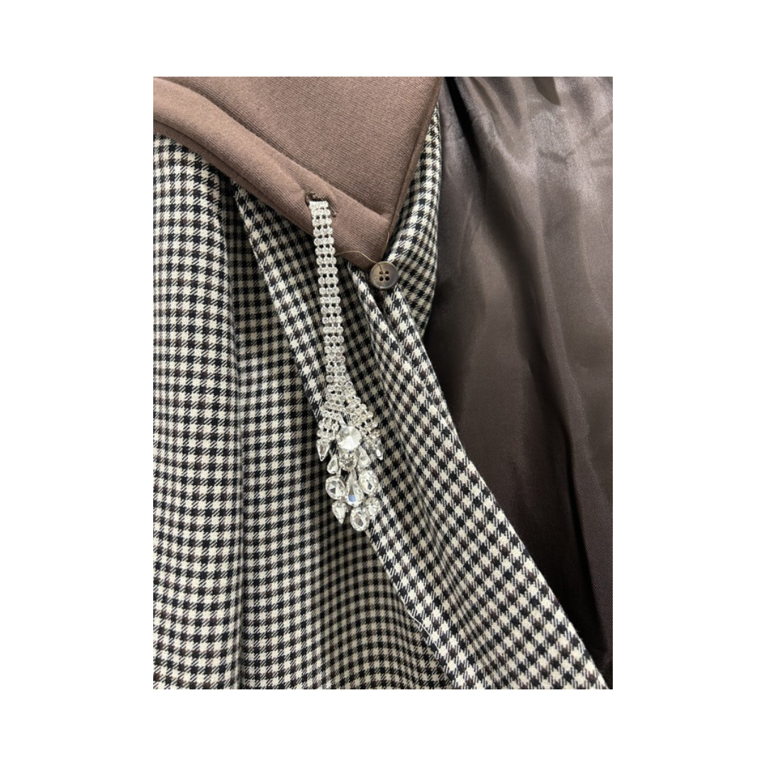 Tensione In Blazer Pied de Poule con Cappuccio

37615