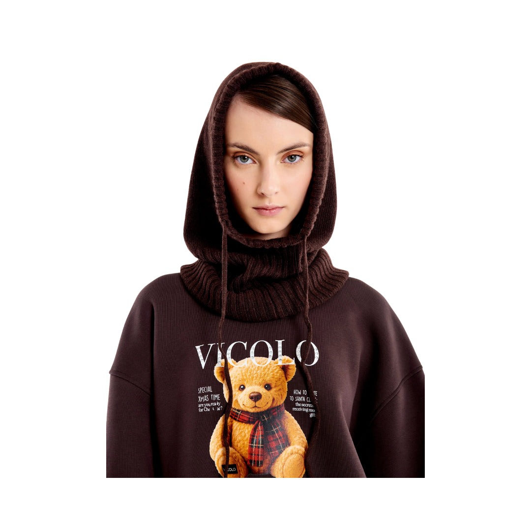 Vicolo Balaclava con Finiture a Coste

77313F