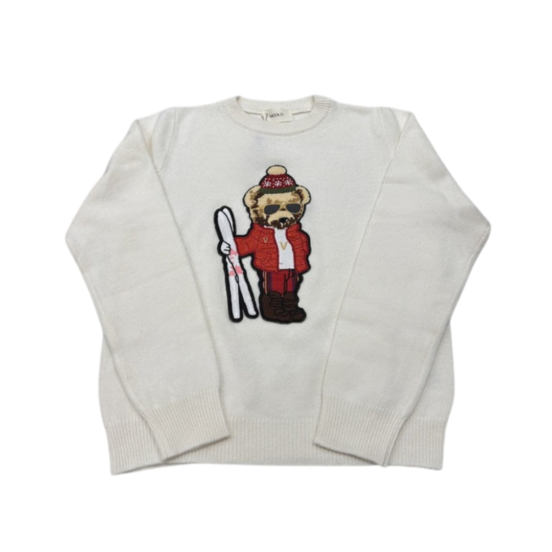 Vicolo Pull Patch Natale Orsetto con Sci 

77324F