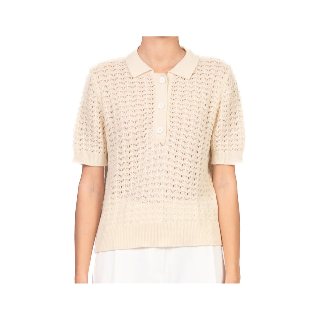 Maglia Polo Crochet  VICOLO

7AB7083BURRO