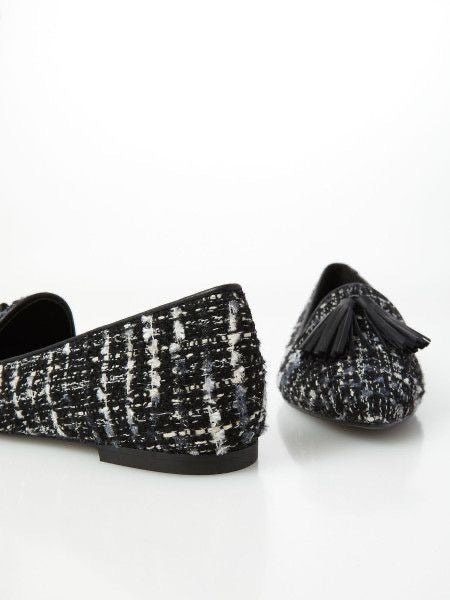 Ovyè Scarpe Nere In Tweed