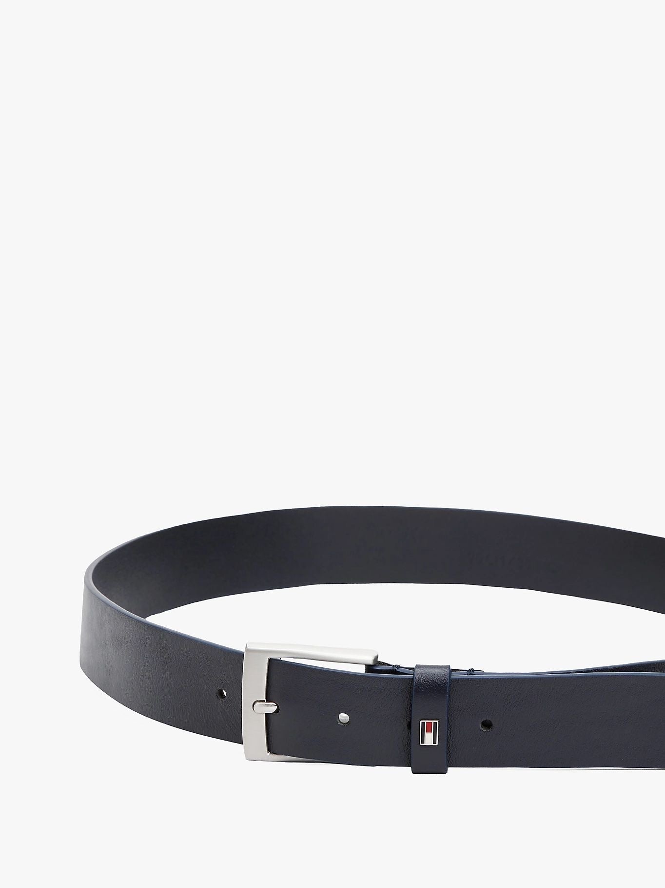 Tommy Hilfiger Cintura In Pelle Con Bandierina Smaltata