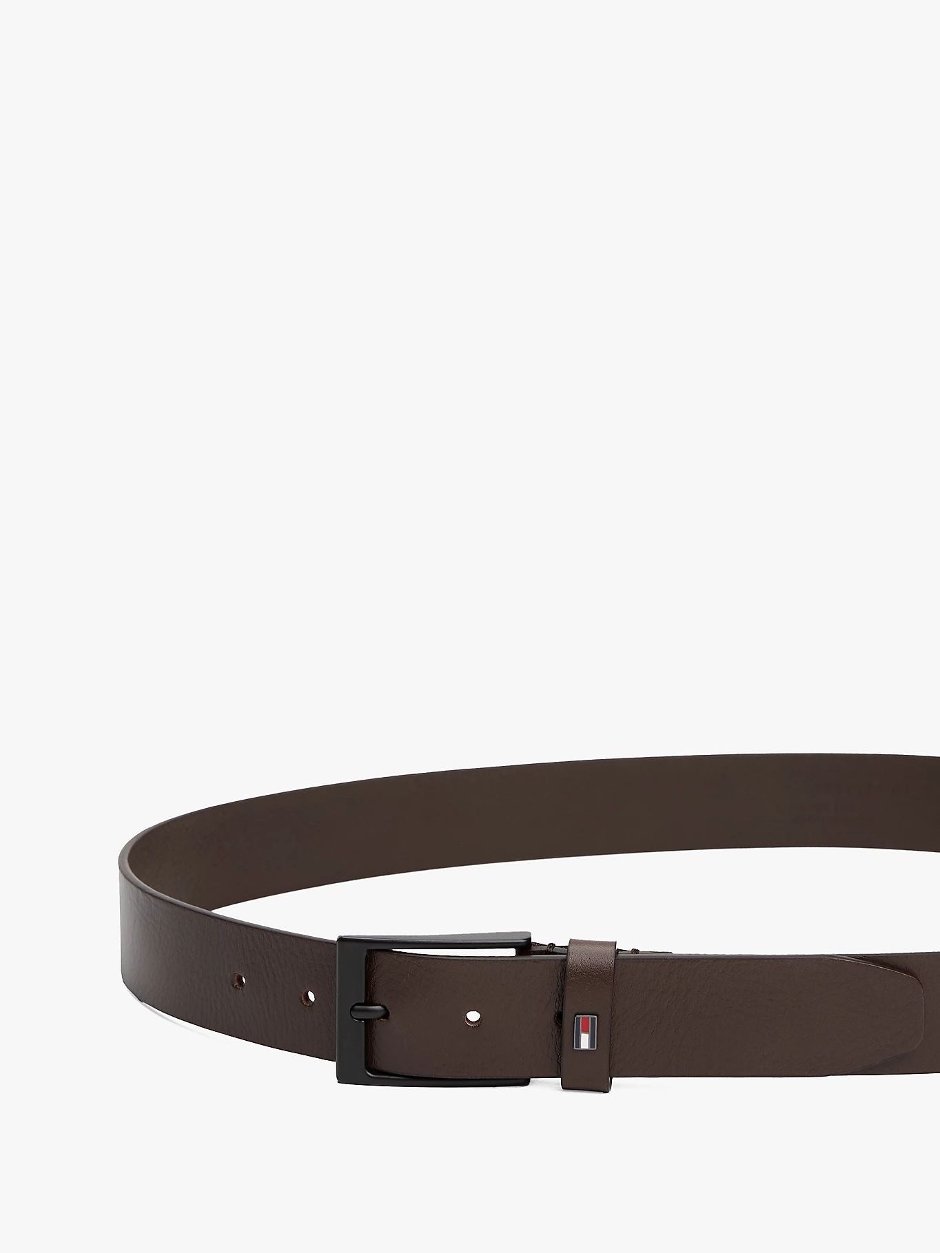Tommy Hilfiger Cintura In Pelle Con Fibbia Quadrata Opaca