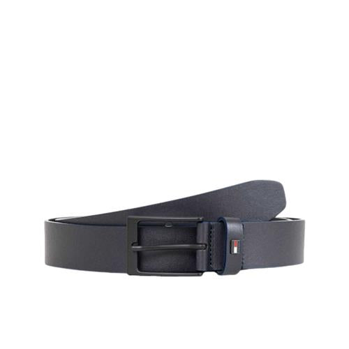 Tommy Hilfiger Cintura In Pelle Con Fibbia Quadrata Opaca