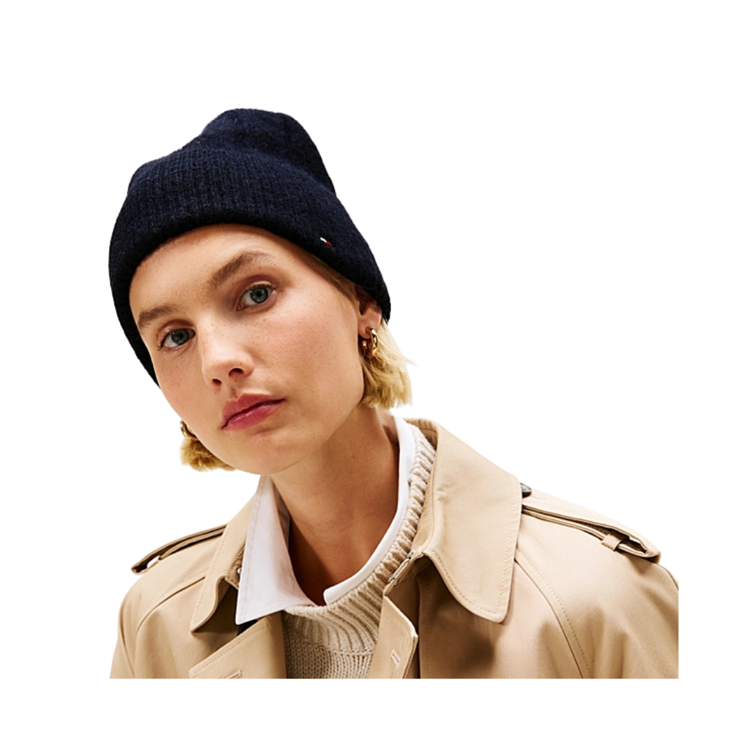 Tommy Hilfiger Berretto Morbido Con Lana e Bandierina