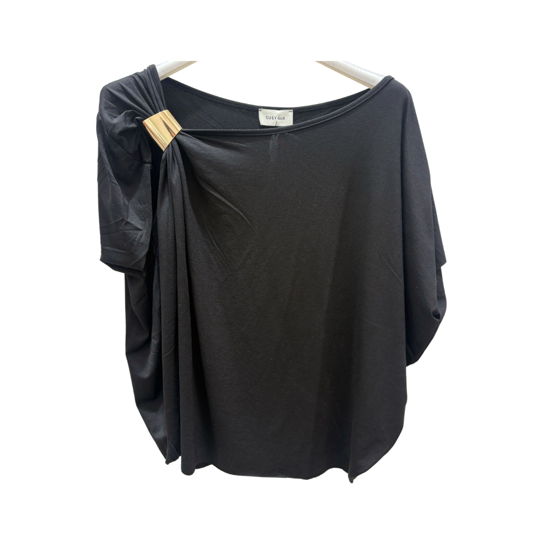 Top Asimmetrico Monospalla con Dettaglio Dorato Susy Mix

B05112U75