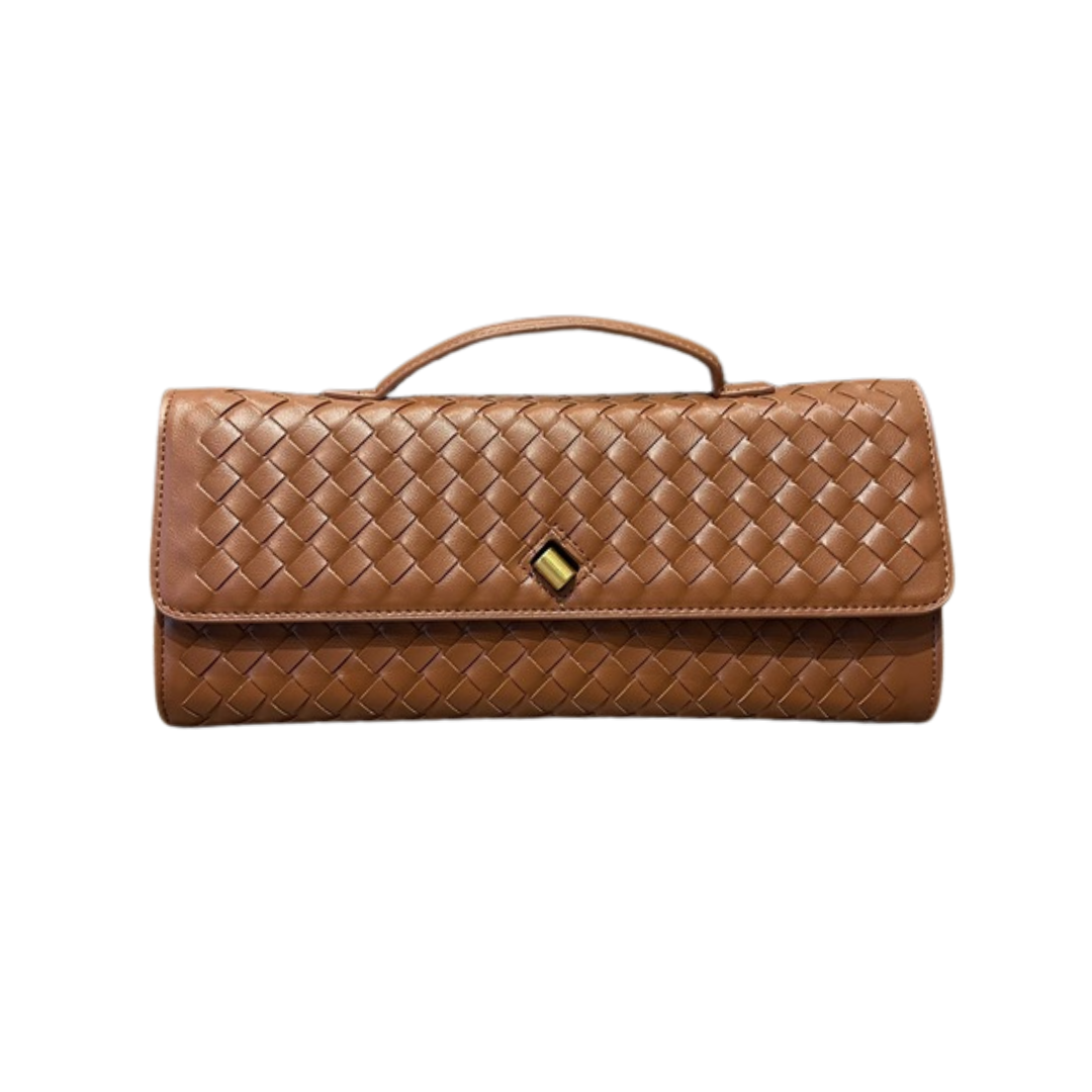 Pochette Intrecciata Con Manico e Tracolla Interna