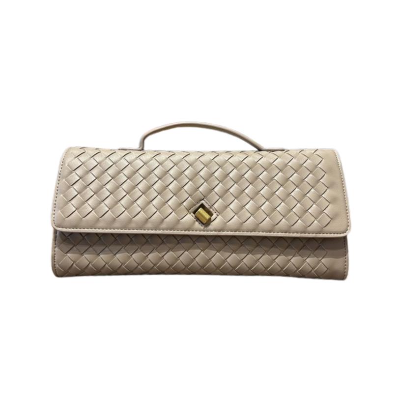 Pochette Intrecciata Con Manico e Tracolla Interna