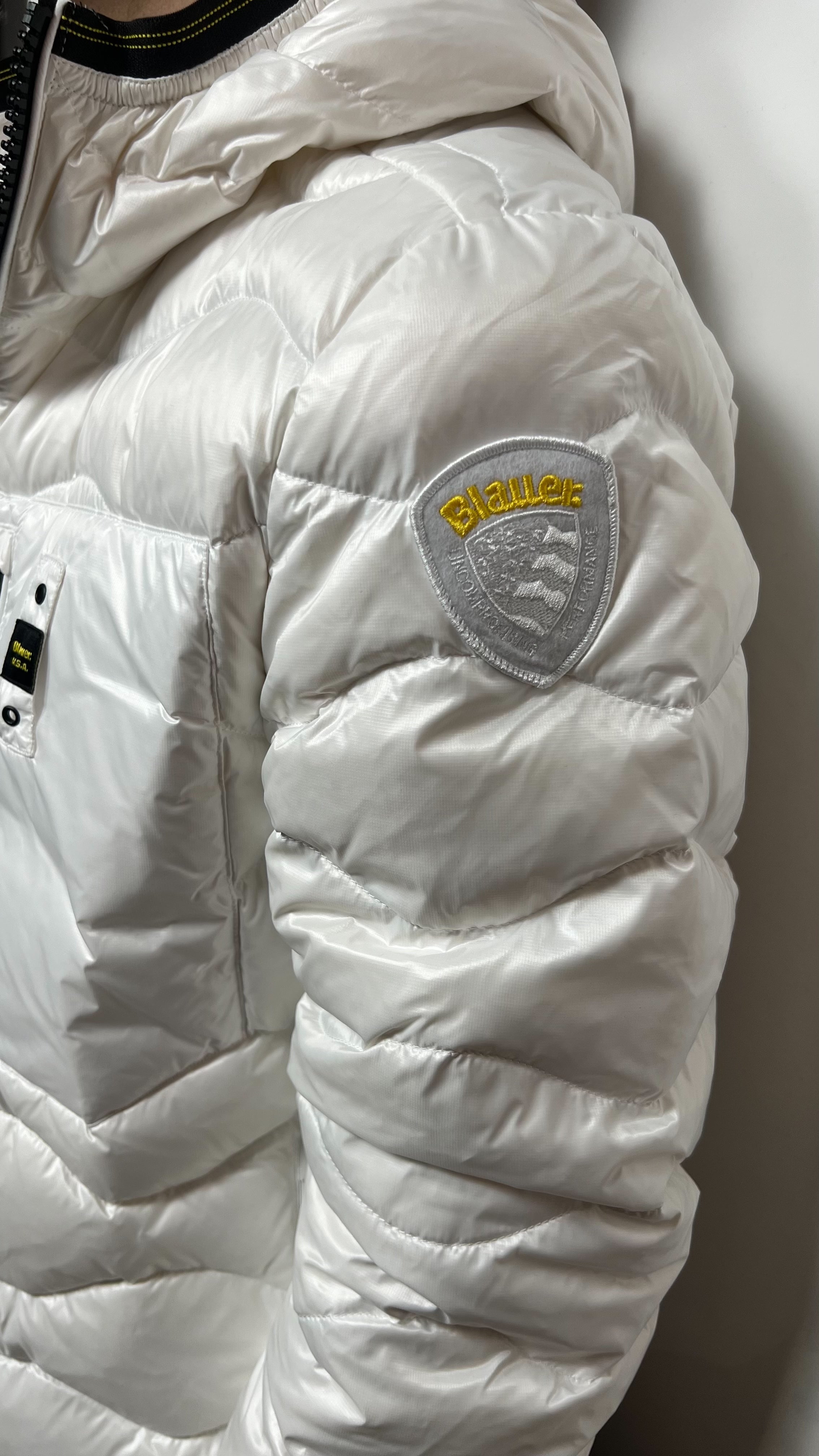 Blauer Giubbino Con Cappuccio