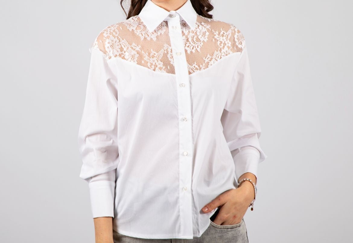 Haveone Camicia Con Pizzo