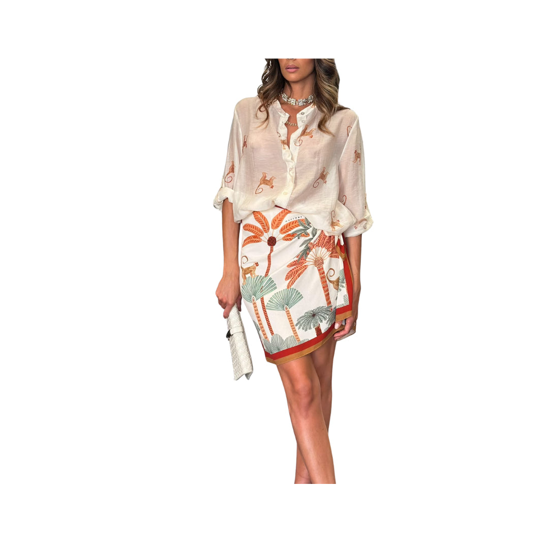 Camicia Coreana Con Stampa Scimmiette HaveOne

CVS-Q493