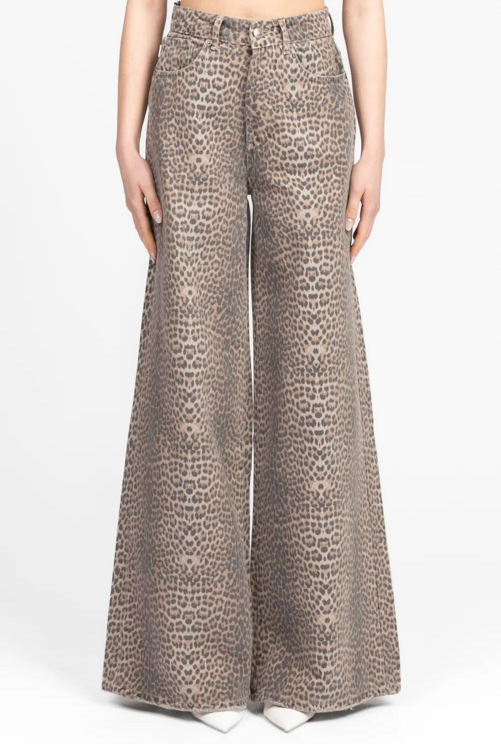 Vicolo Jeans Palazzo Ampio Animalier Myrna