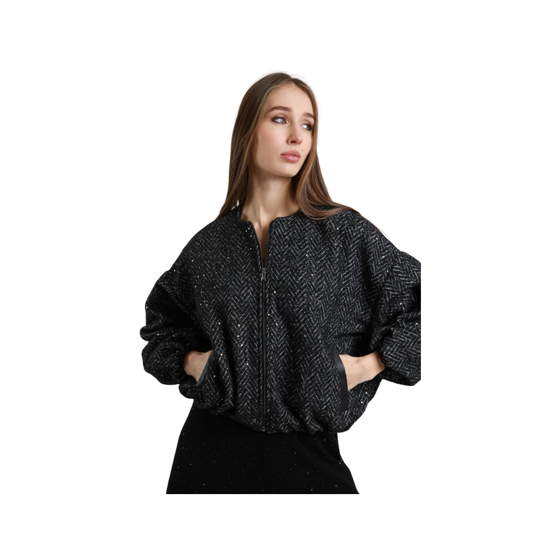 Susy Mix Giacca Bomber Con Micro Paillettes.

GB01495