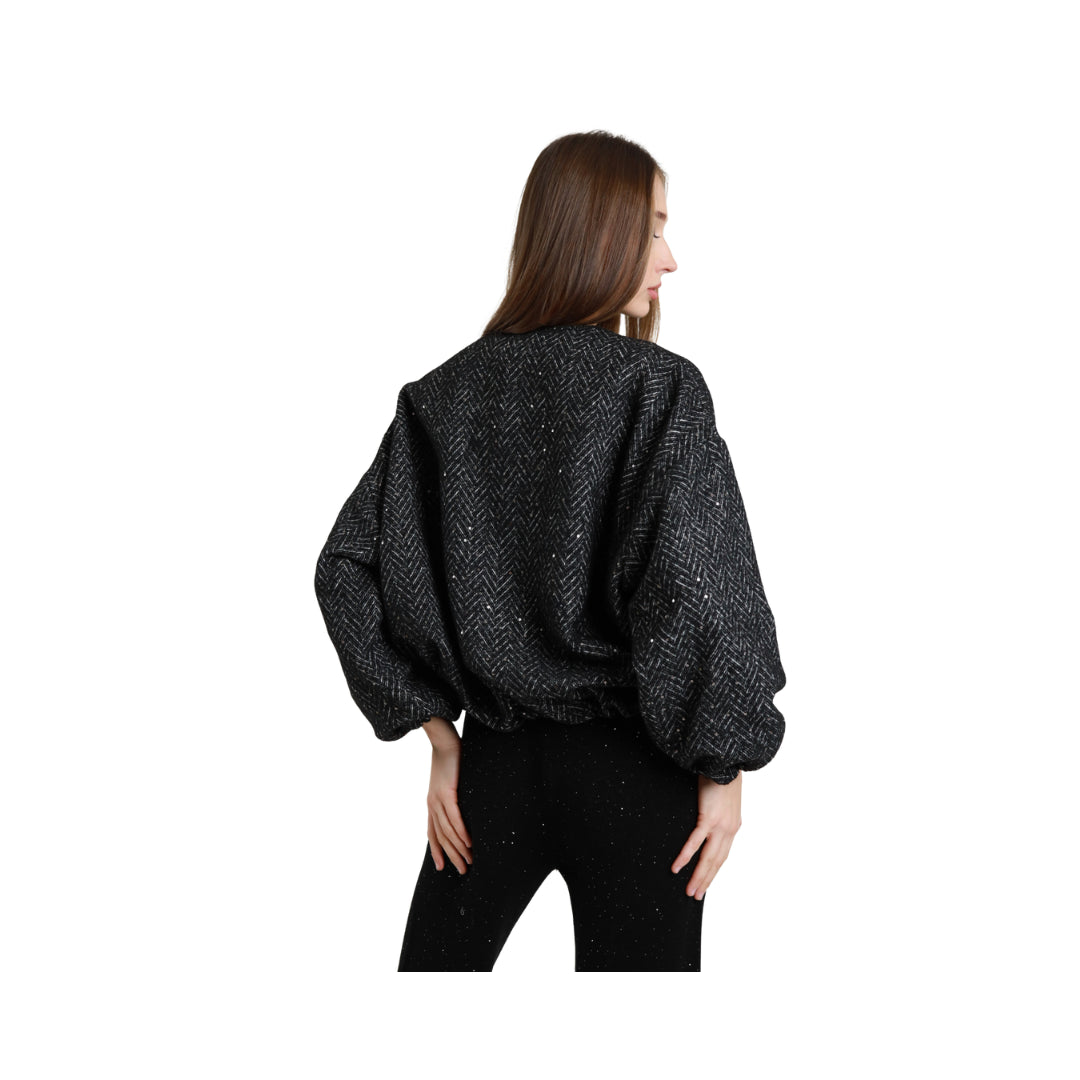 Susy Mix Giacca Bomber Con Micro Paillettes.

GB01495