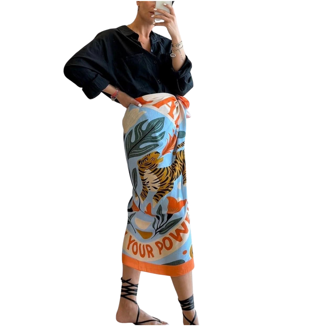 Haveone Gonna Pareo Lunga Stampa Tigre
GVS-Q253CELESTE