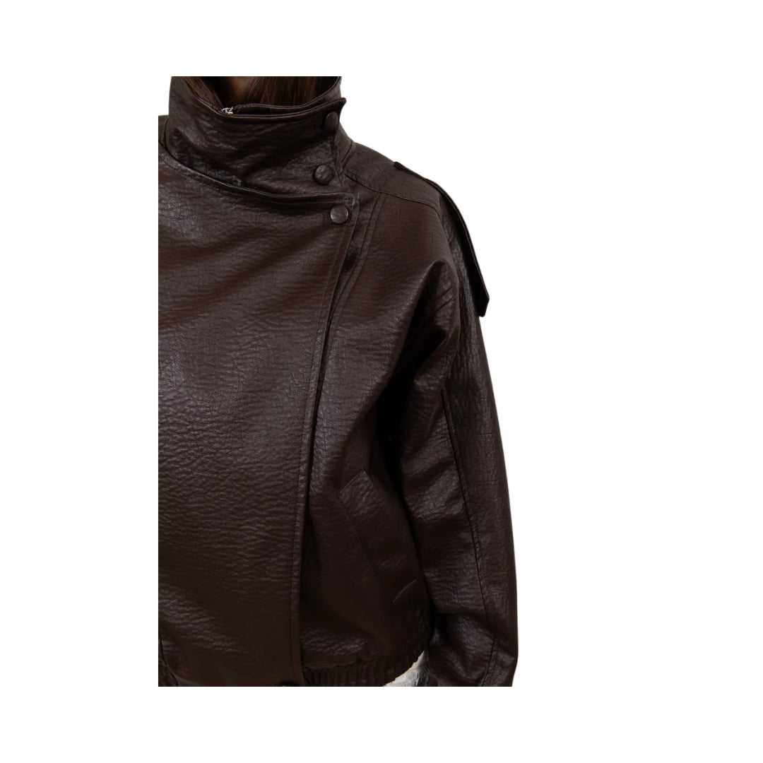 Bomber In Eco-Pelle Martellata Susy Mix

J1299D47MORO