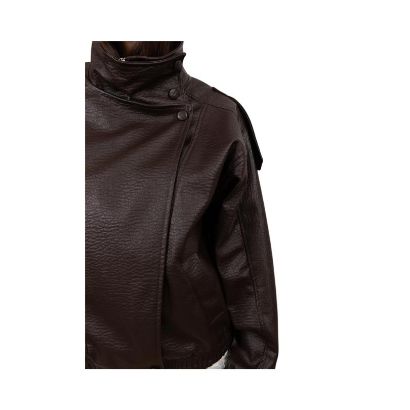 Bomber In Eco-Pelle Martellata Susy Mix

J1299D47MORO