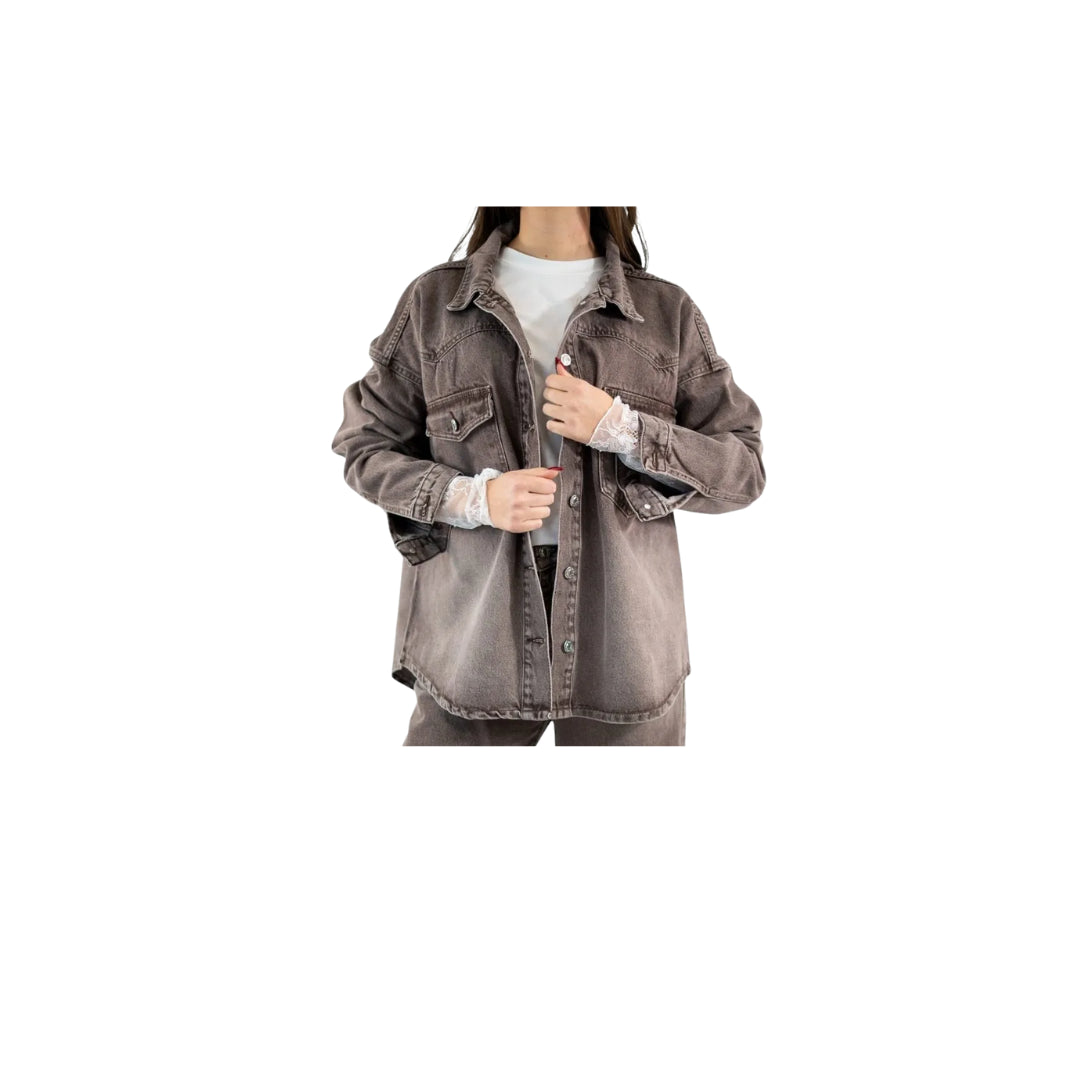 Susy Mix Giacca Camicia Denim Moro 
JROCK469