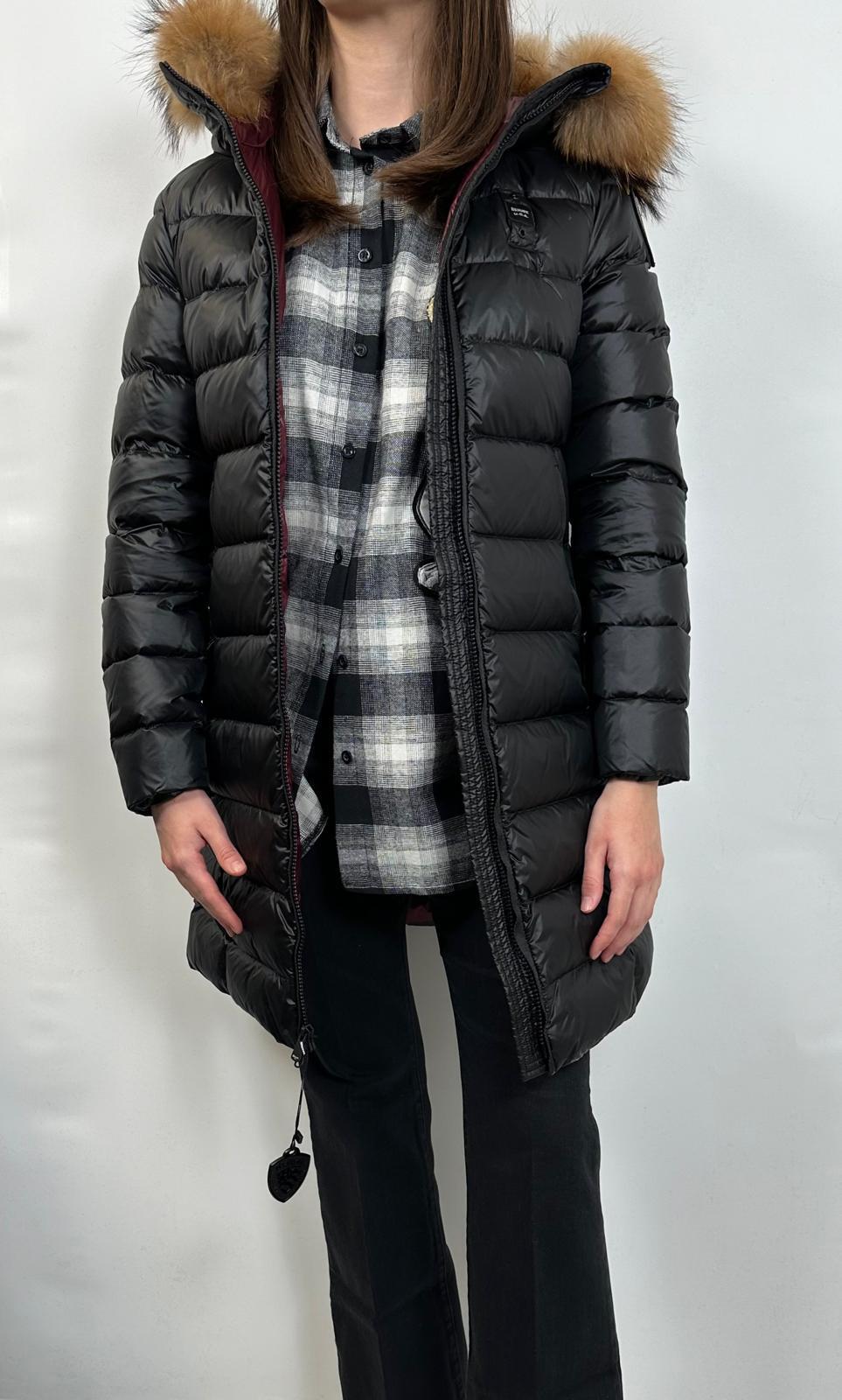 Blauer Piumino Con Cappuccio