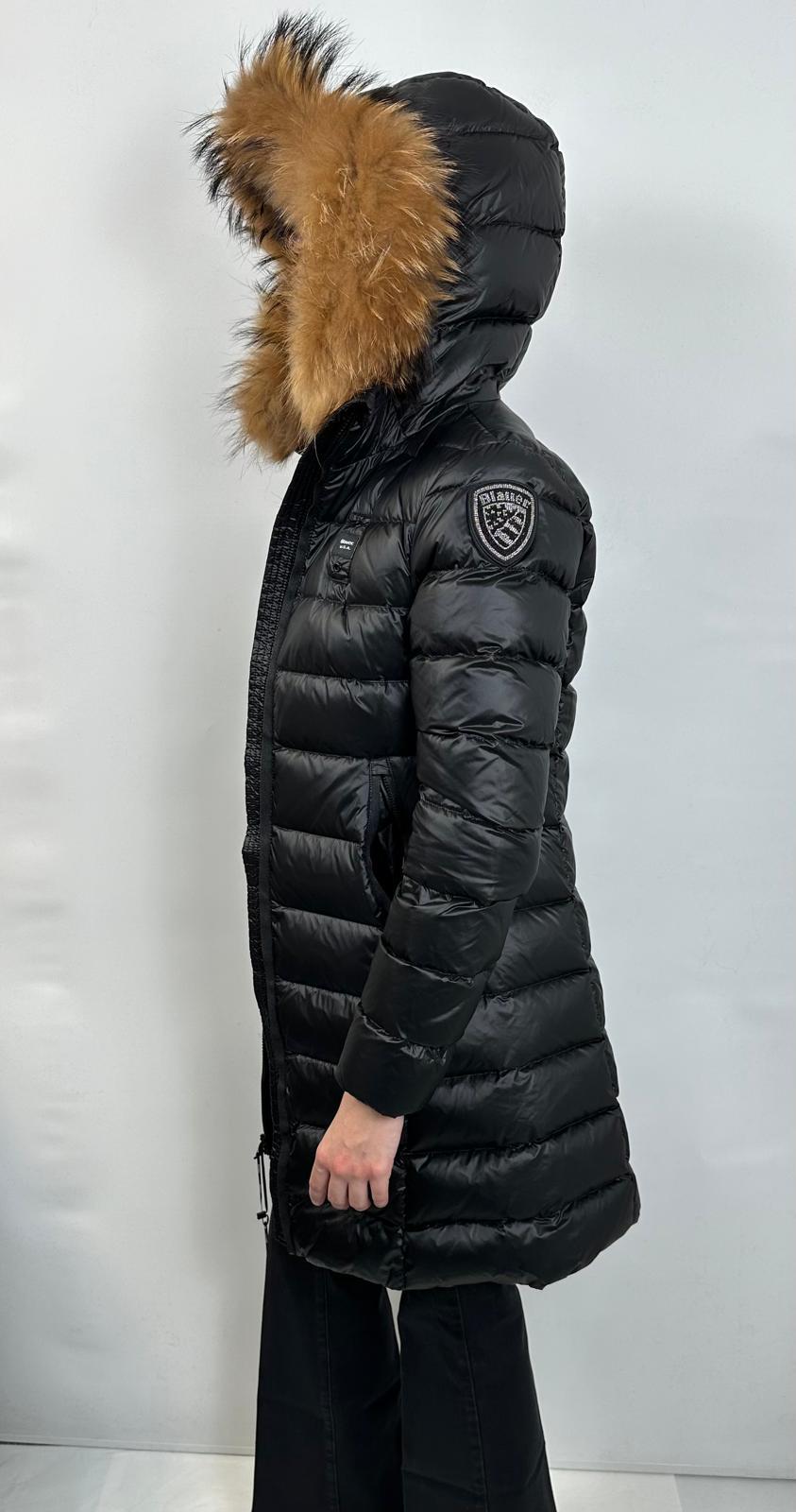 Blauer Piumino Con Cappuccio