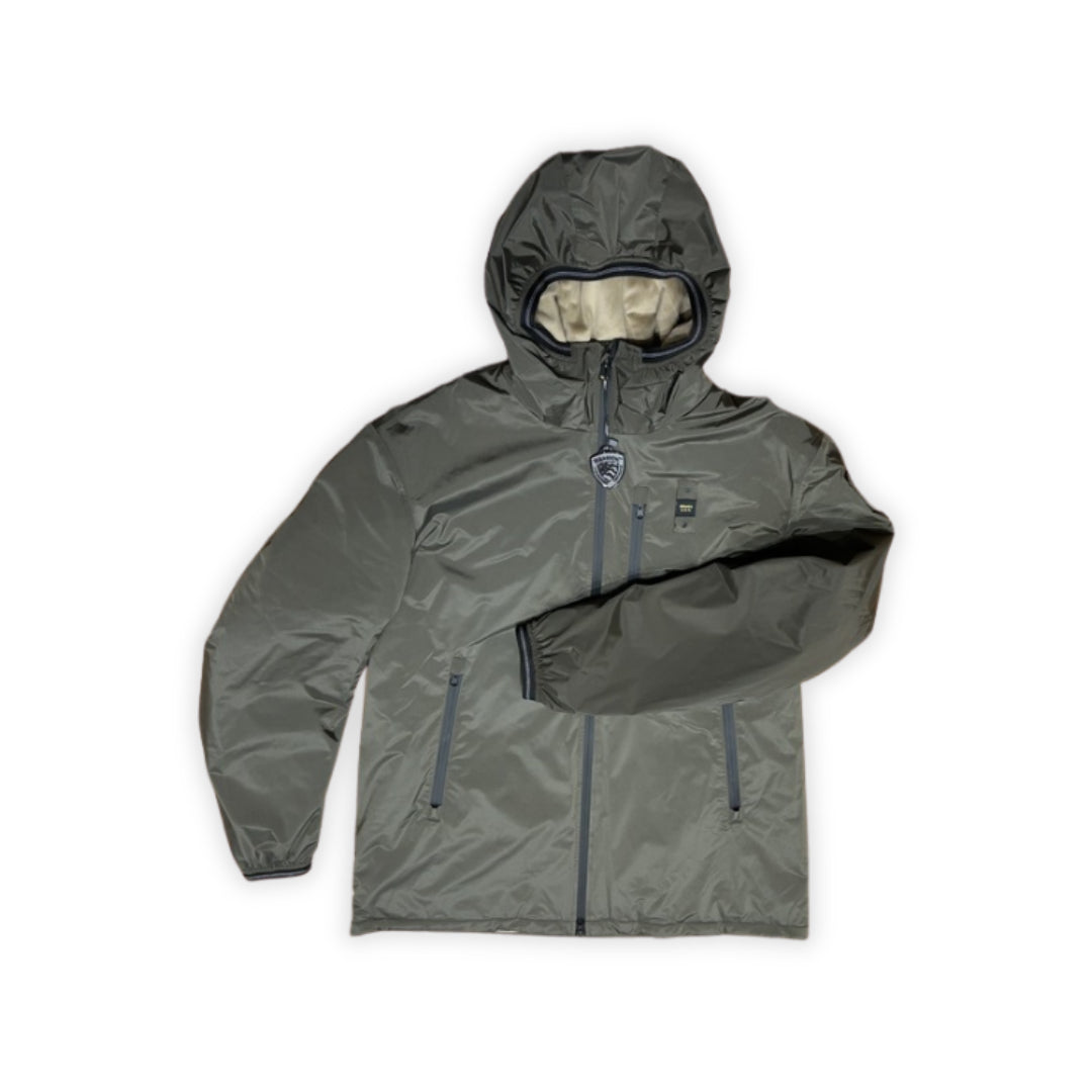 Blauer Giacca Con Cappuccio