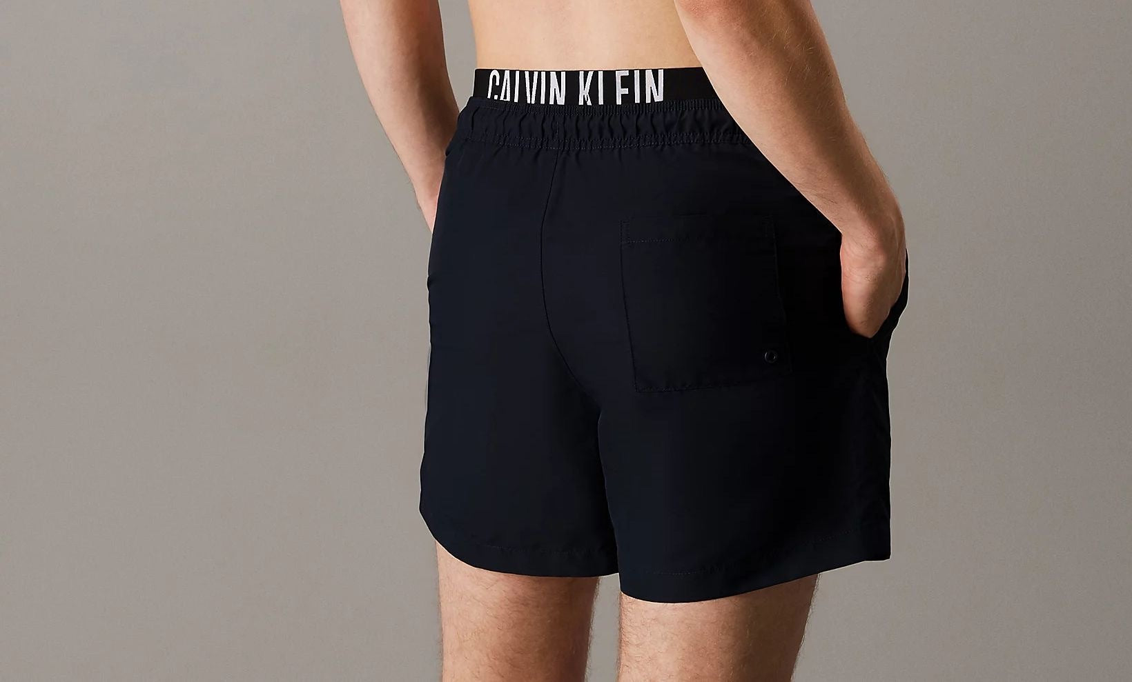 Calvin Klein Costume Da Bagno Corti Con Fascia In Vita Doppia