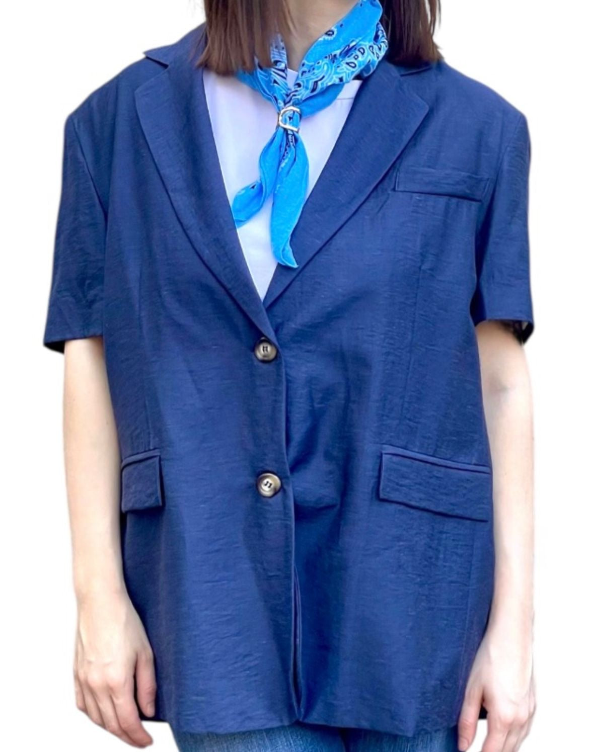 Susy Mix Blazer Mezze Maniche con Bandana