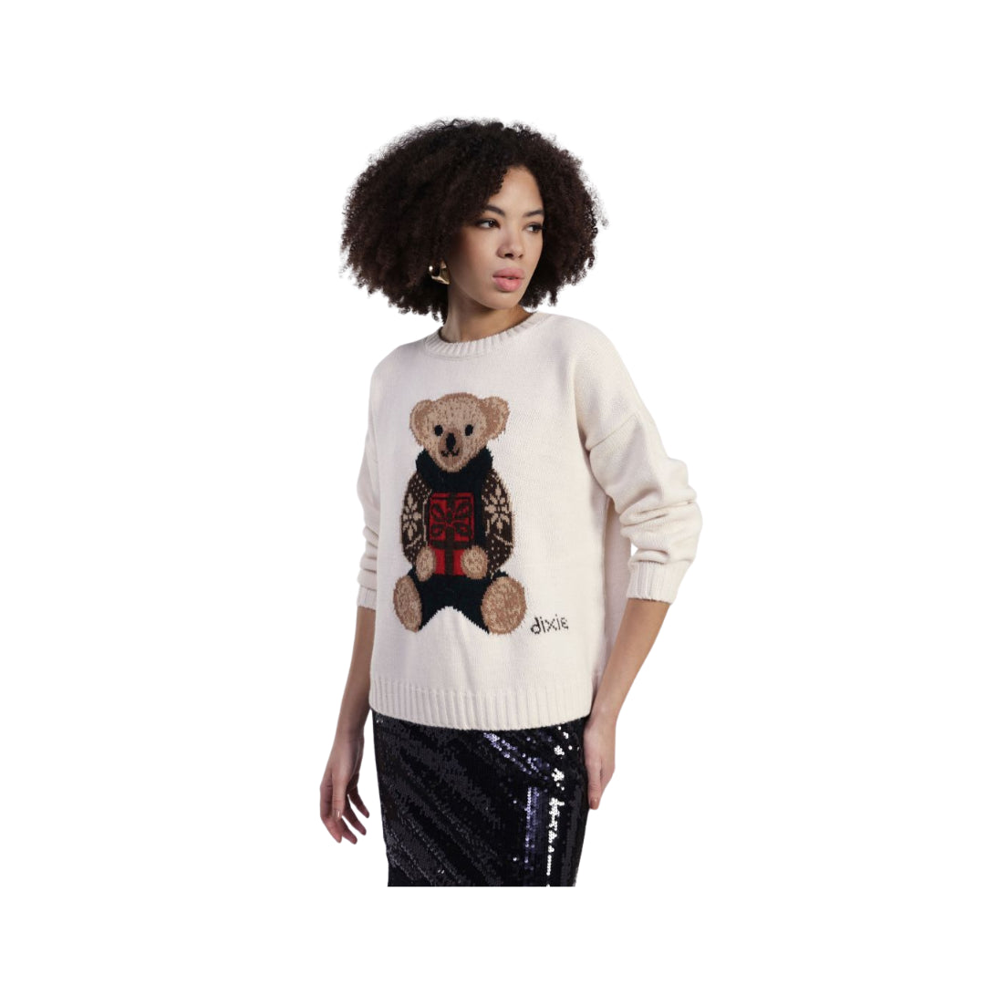 Dixie Maglione Girocollo Stampa Orsetto e Motivo Regalo

M566Y328