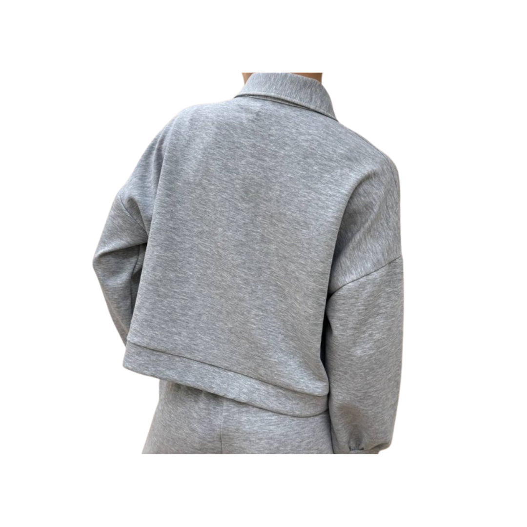 Felpa Crop Modello Polo Cioccolato HaveOne  

MJK-Q042CIOCCOLATO