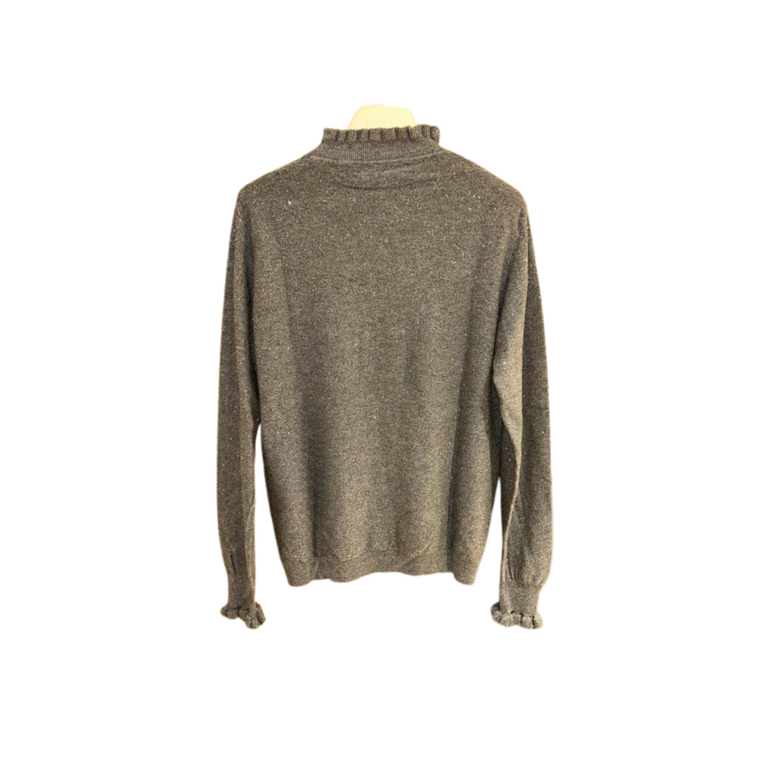 HaveOne Maglia  in Viscosa con Colletto, Rouches e Micro Paillettes

MNC-P061