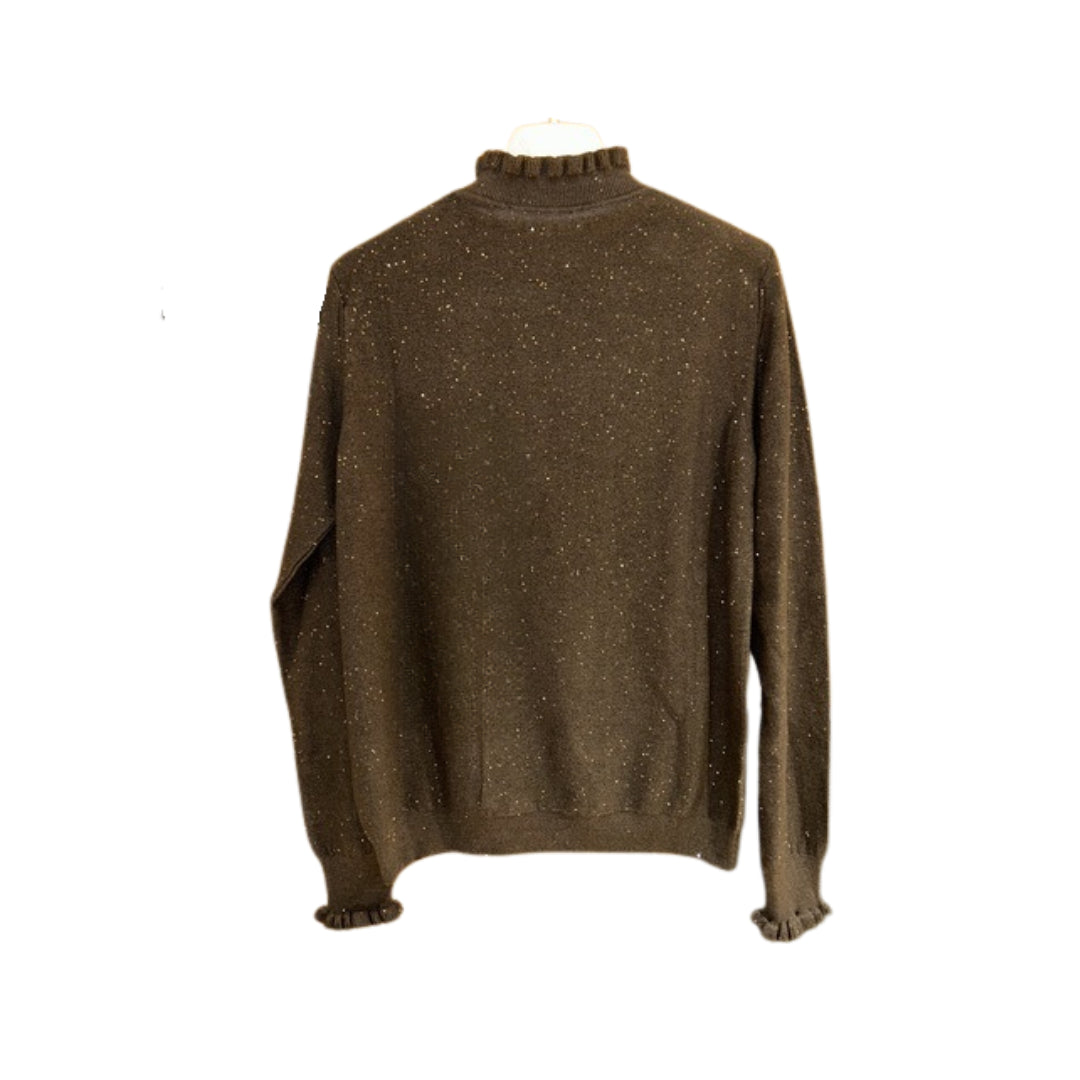 HaveOne Maglia  in Viscosa con Colletto, Rouches e Micro Paillettes

MNC-P061