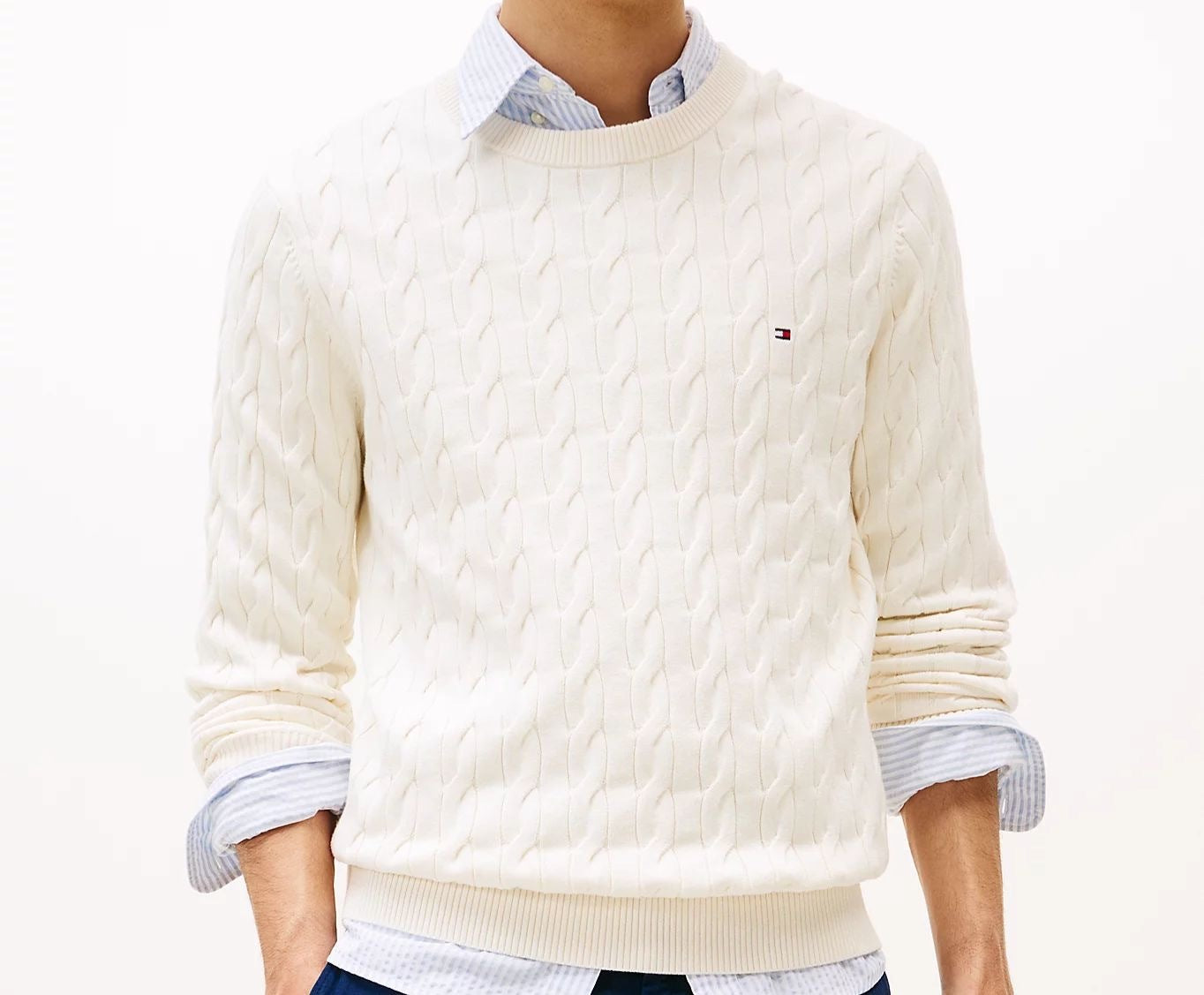 Tommy Hilfiger Pullover In Maglia Intrecciata