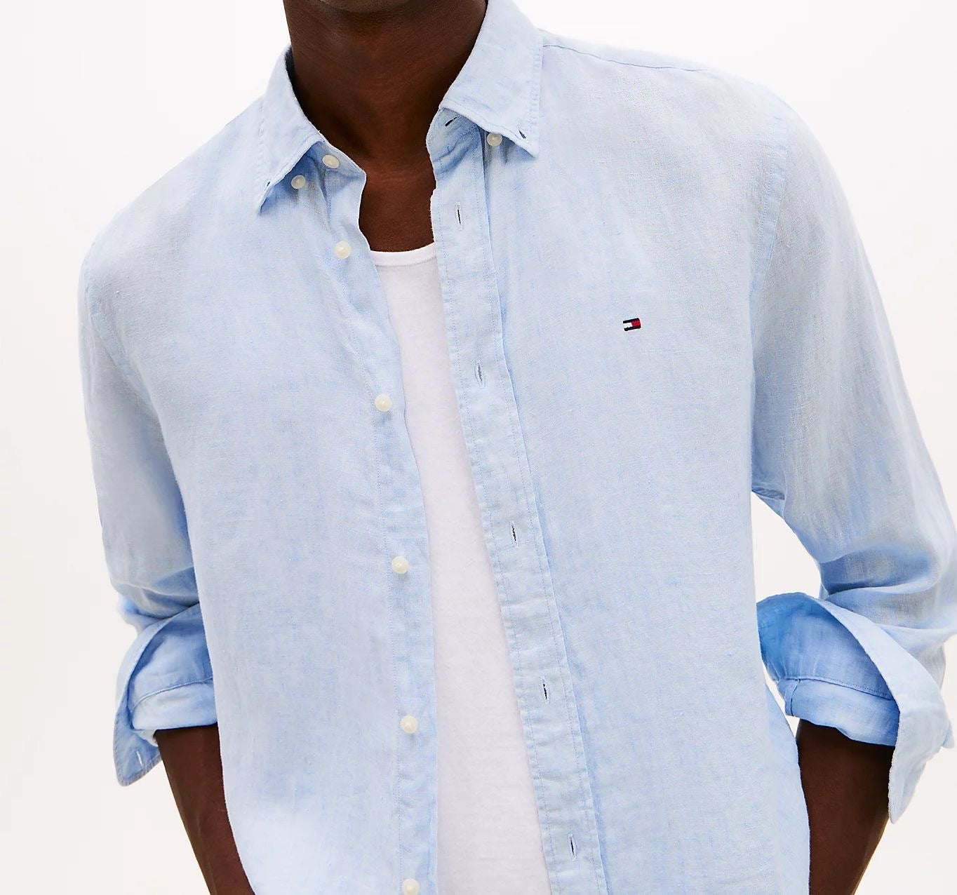 Tommy Hilfiger Camicia Regular Fit In Puro Lino